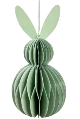 Papierhase grün