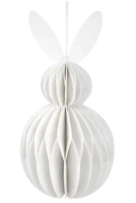 Papierhase weiß