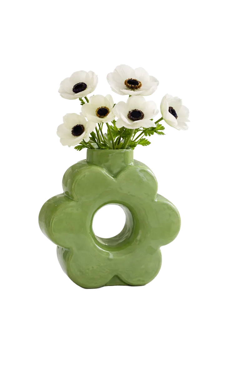 Blumenvase Glas 20cm grün